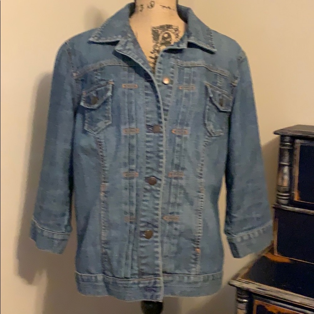 Chico’s Platinum Denim Blue Jean Jacket
